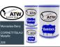 Preview: Mercedes-Benz, CORNETITBLAU Metallic, 228: 500ml Lackdose + 500ml Klarlack + 250ml Härter - Set, von ATW Autoteile West.